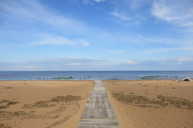 Matin plage lettone